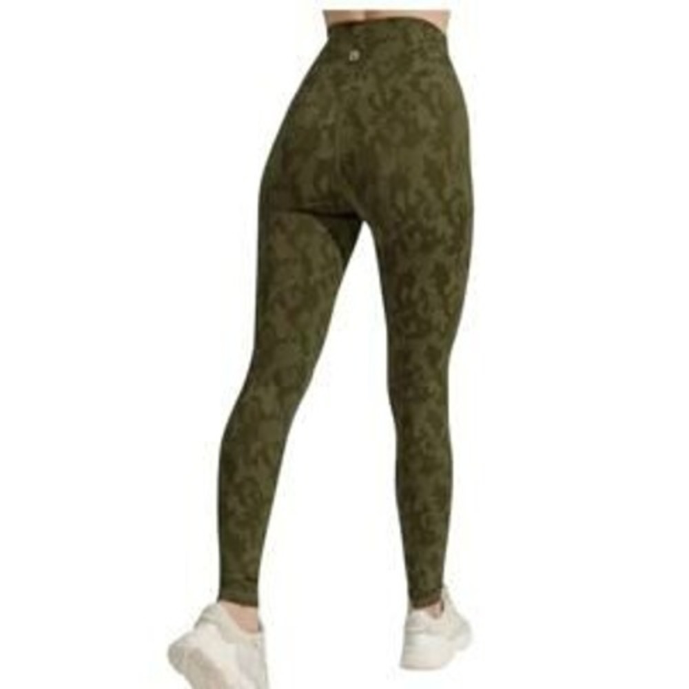 Buffbunny Collection Leggings Womens Small Green Camo Jacquard High Rise